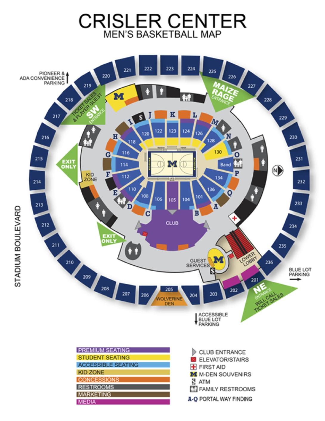 Crisler Center map